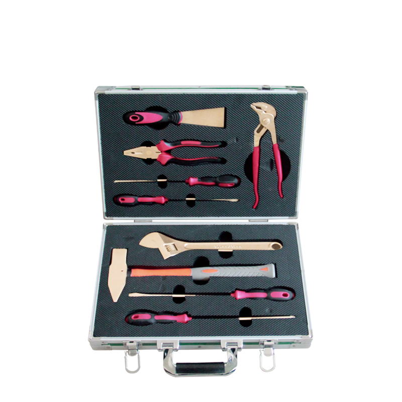 Raxwell 防爆9件套铁盒组合套装工具，铍青铜，9pcs，RTBK0032