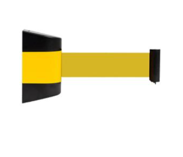 Raxwell 壁挂式伸缩隔离带，工程塑料外壳尼龙布隔离带含安装配件