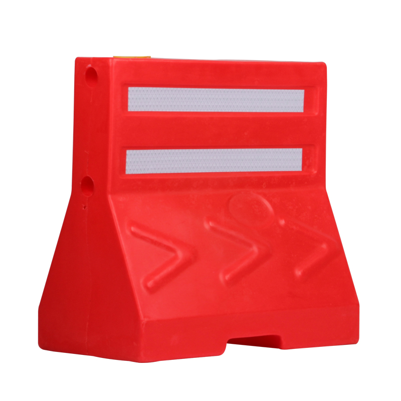 Raxwell 滚塑，平顶水马，隔离墩，500*500*100*280，长*高*上宽*下宽，2KG，滚塑平顶水马隔离墩500长