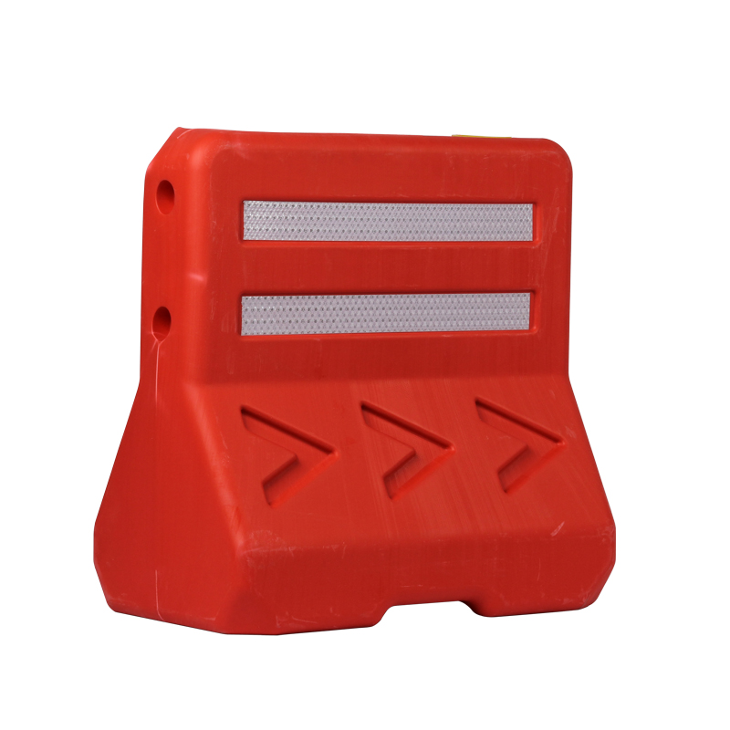 Raxwell 吹塑，平顶水马，隔离墩，500*500*100*280，长*高*上宽*下宽，2KG，吹塑平顶水马隔离墩500长