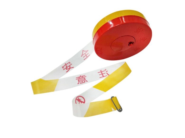 Raxwell 100m注意安全，黄白相间盒式警示带