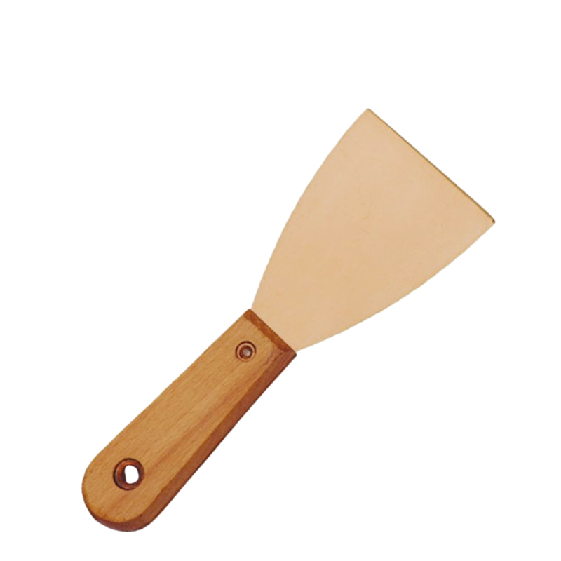 Raxwell 防爆木柄泥子刀，铍青铜，100*200mm，RTBG0073