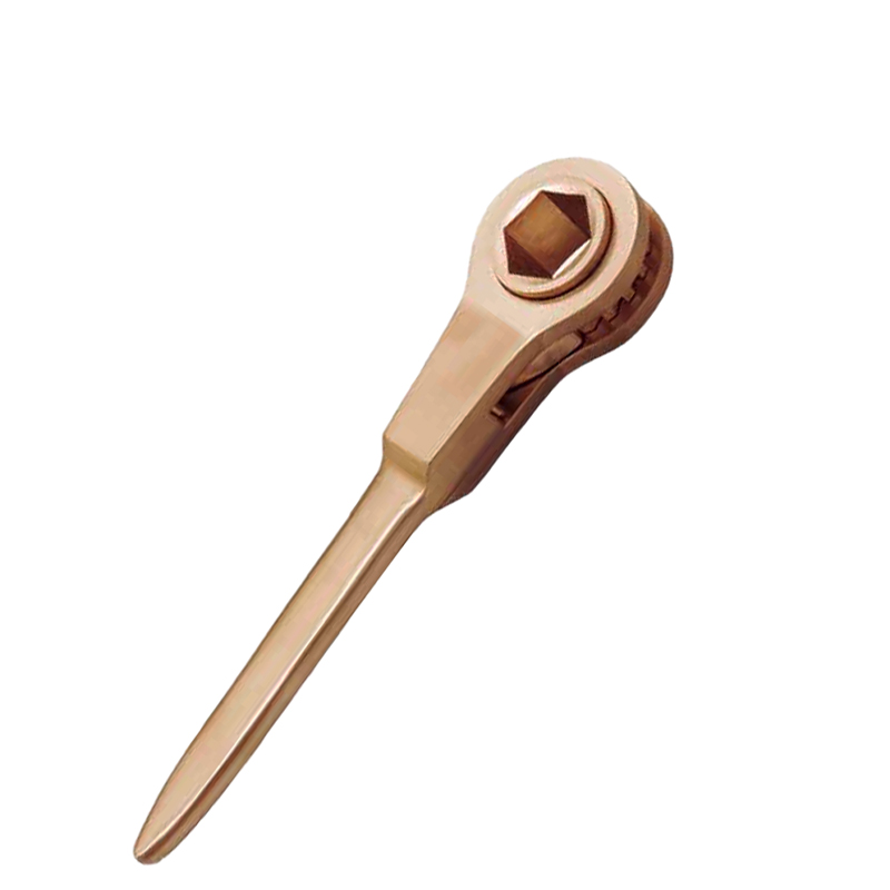 Raxwell 防爆重型扁柄六角棘轮扳手，铍青铜，24mm，RTBW1528