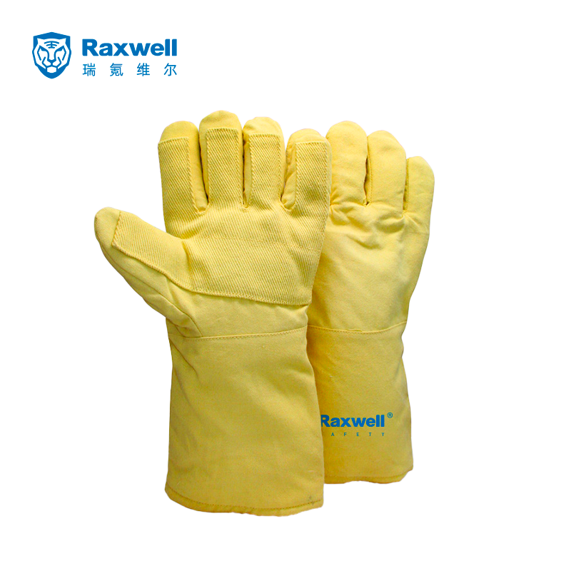 Raxwell 650℃耐高温手套，黄色，36cm，RW2813，1副/袋