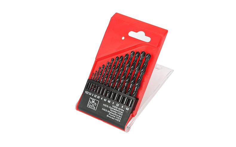 Raxwell 轧制M2高速钢直柄麻花钻组套，13件套，1.5-6.5mm，RTHD0201，13支/盒