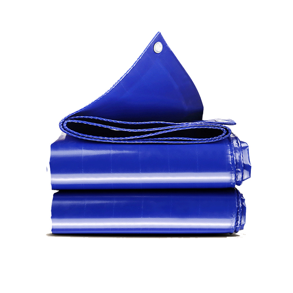 Raxwell 蓝色防雨刀刮布，尺寸(m):12*12，厚度:0.36（±0.03）mm，克重:420g/平方，包边打孔