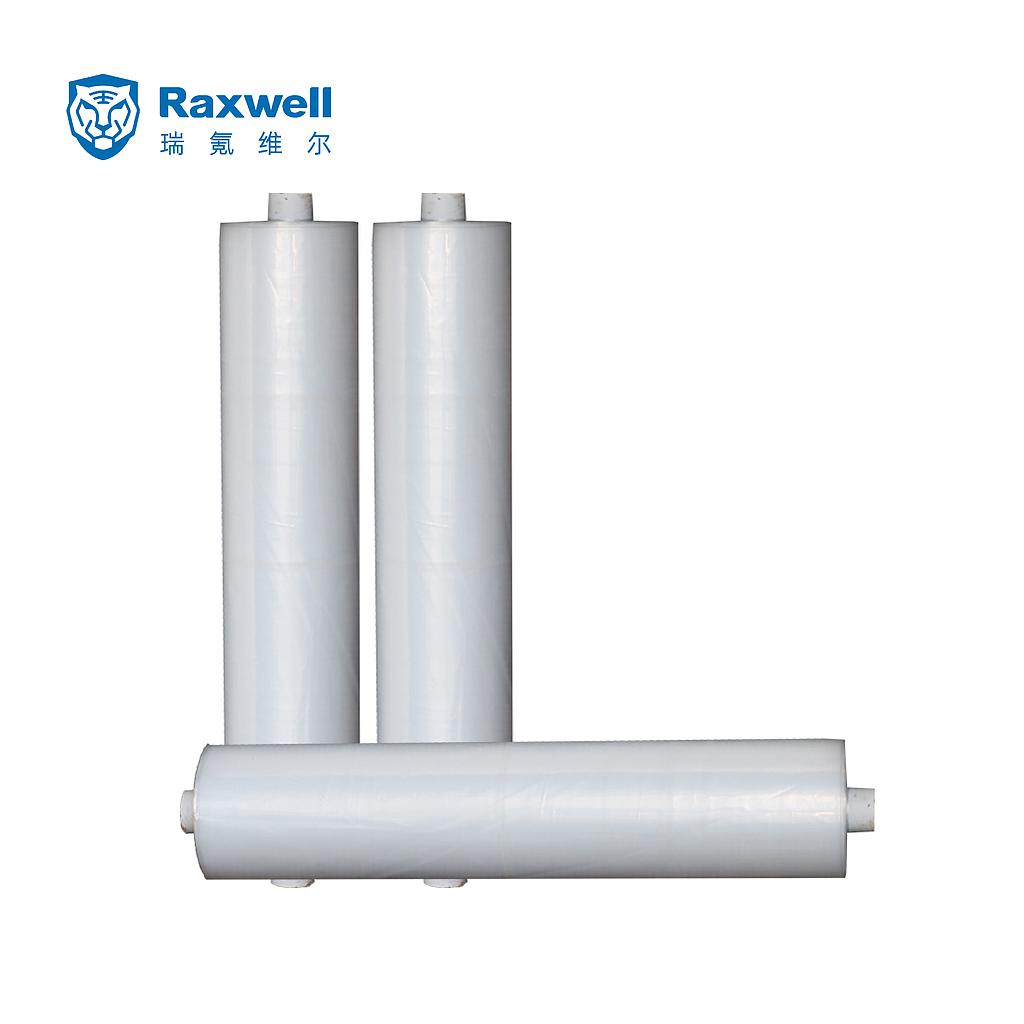 Raxwell PE塑料薄膜 2.4m*10丝，膜含轴重25(±2)kg/卷，长度105m/卷，双层宽1.2m，展开单层宽2.4米，对折卷装，筒型不破边