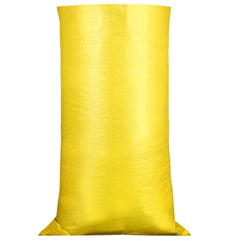 Raxwell 黄色塑料编织袋 加厚款，68g/㎡，尺寸(cm)：80*100，100条/包