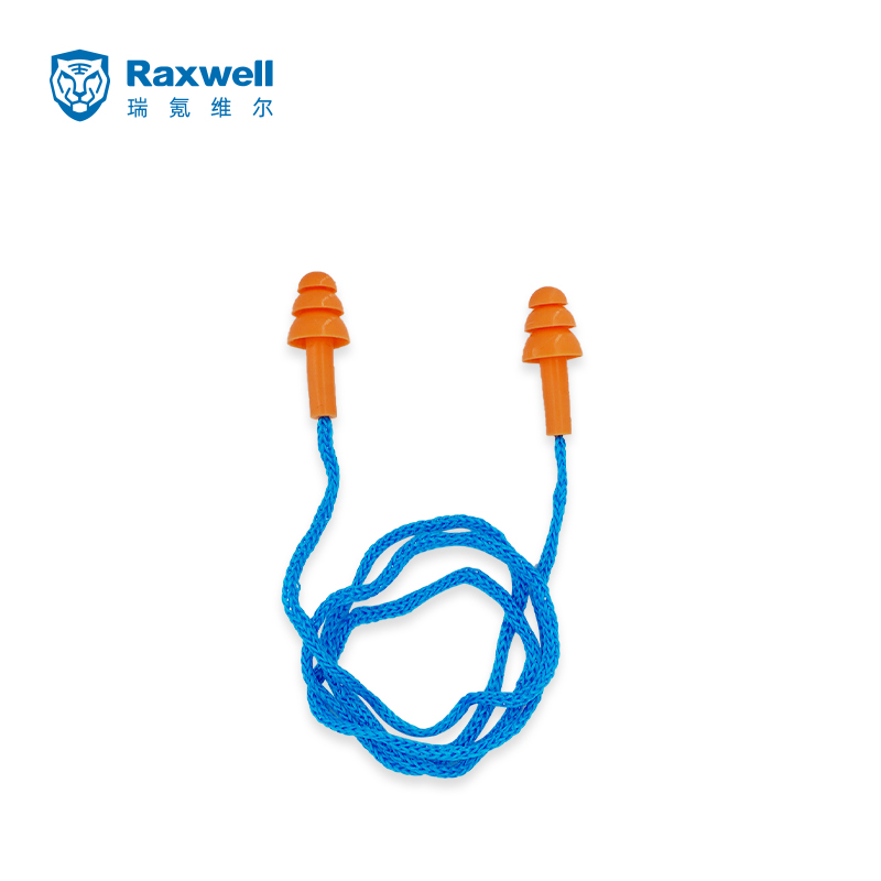 Raxwell 硅胶专业降噪耳塞(带PA绳)，RW7103，100副/盒