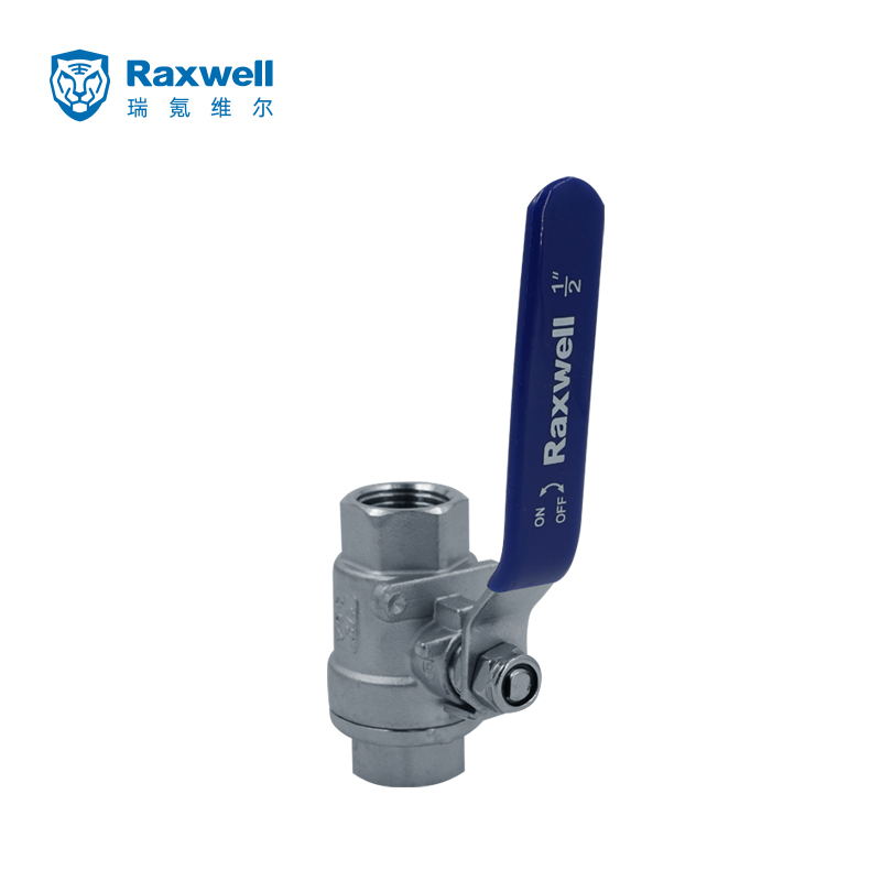 Raxwell 二片式304不锈钢球阀，PT内螺纹，DN8，1000PSI，RVVQ0755，1个