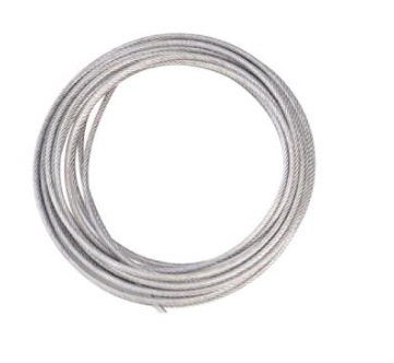 Raxwell 包塑钢丝绳，不锈钢304钢丝绳Φ1.5mm ，包塑后Φ2mm