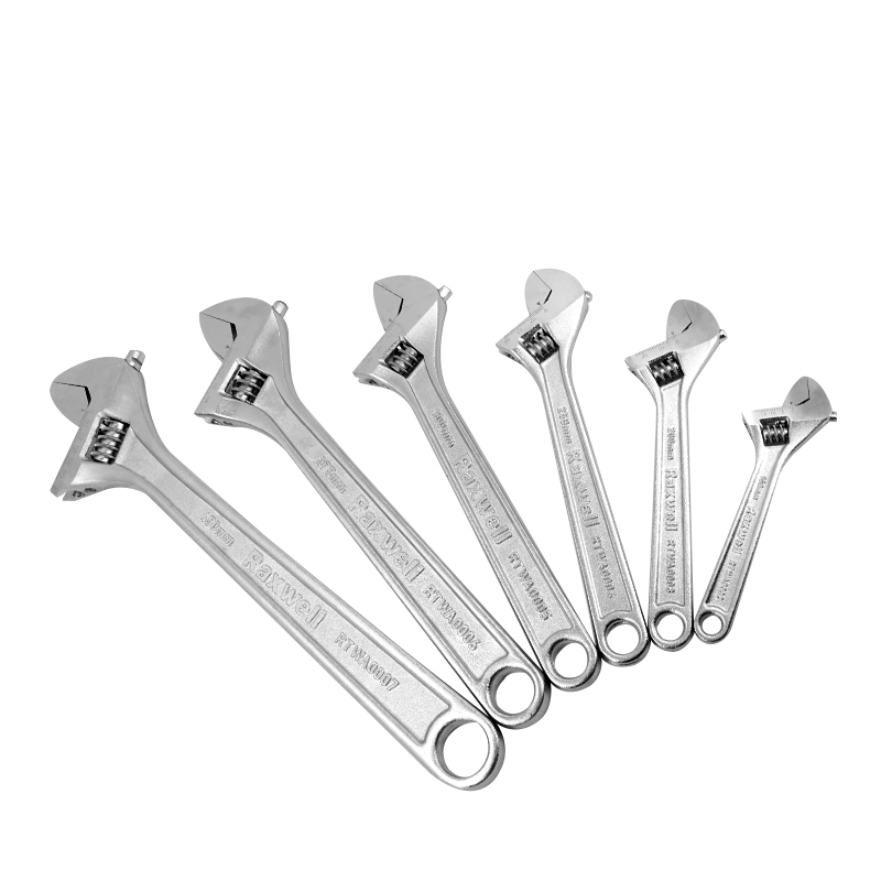 Raxwell 工业级活动扳手套装，6件套，6-18" 光柄，RTWA0008 售卖规格：1套