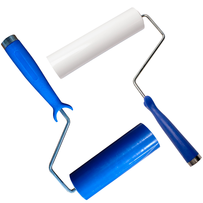 Raxwell 粘尘滚筒6英寸 蓝色（滚筒*5个+手柄*1个） 单位：套