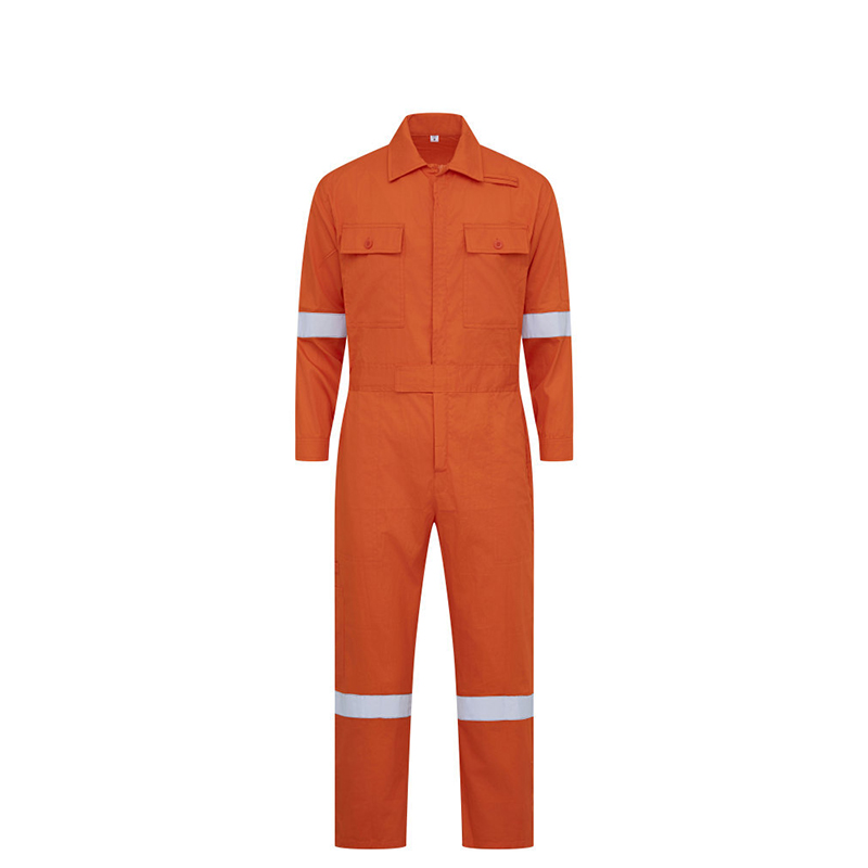 Raxwell 夏季工作服套装，全棉，长袖连体服，桔色，175，1套/袋